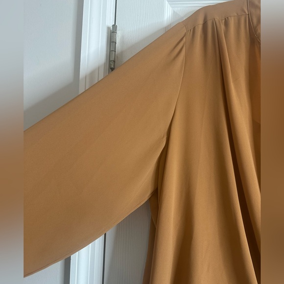 Dex Brown Plus Size Blouse with Built-In Camisole, Size 3x - Picture 2 of 10